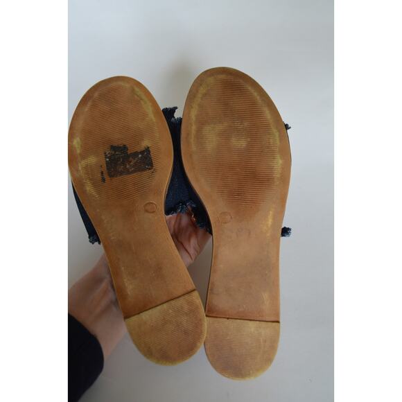 Y2K Denim Floral Applique Slides - Picture 2 of 5